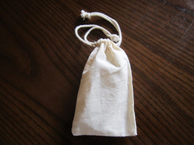 Sacchetto in cotone ecrù